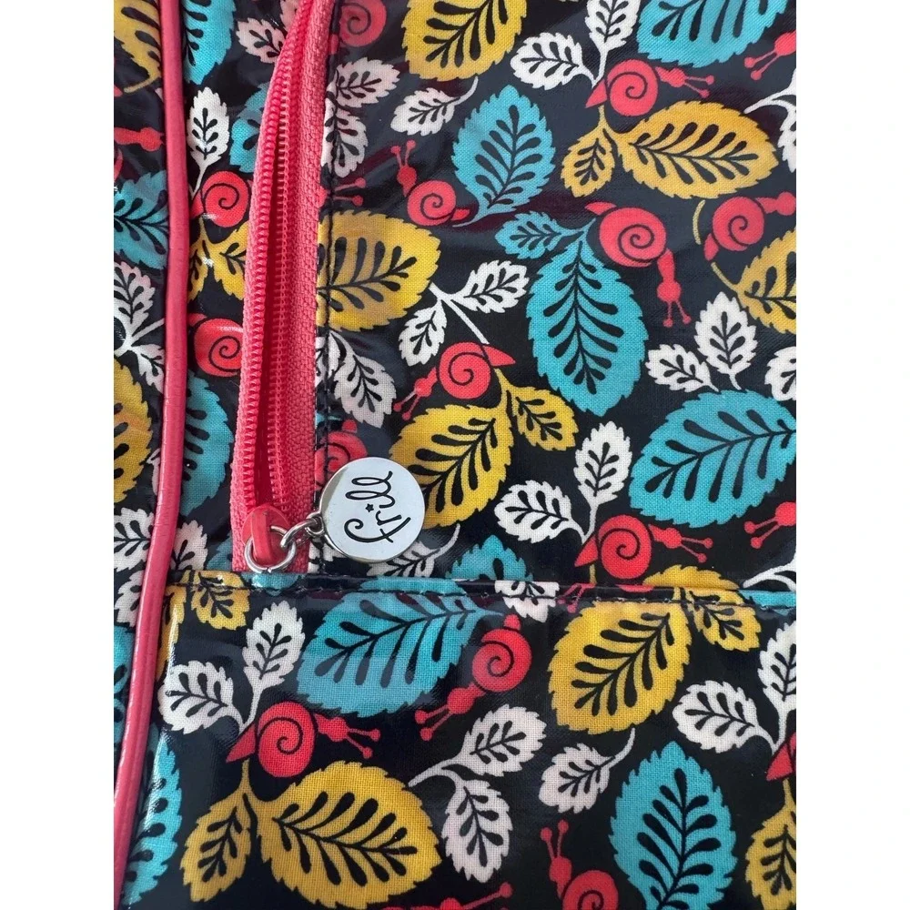 Vera Bradley Laminated Messenger Bag Snail Leaf Print Crossbody‎ Laptop Bag